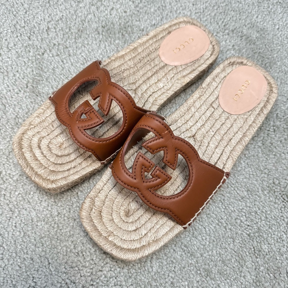 Gucci Interlocking G Slides Espadrilles - image 3